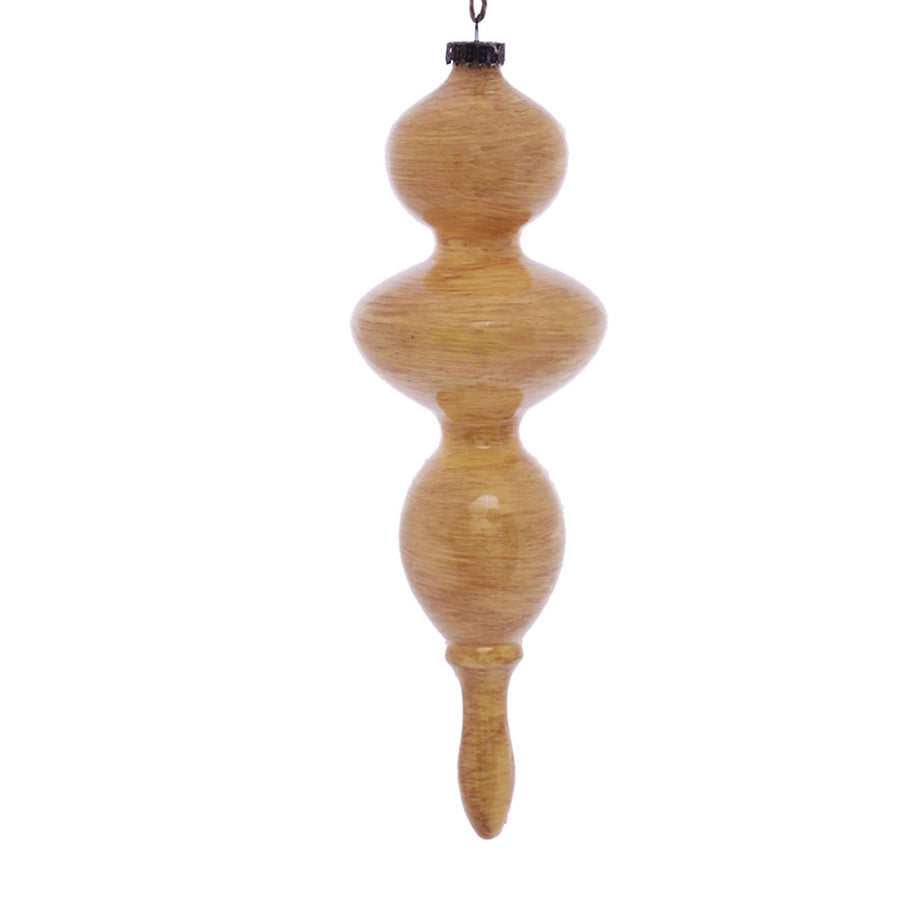 14" Tan Wood Grain Finial