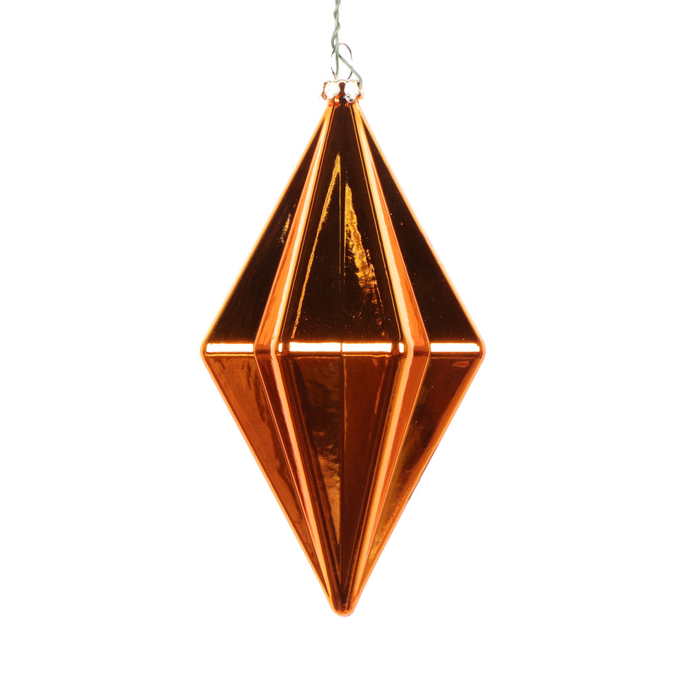 5.5" Brn Orange Shiny Finial Orn