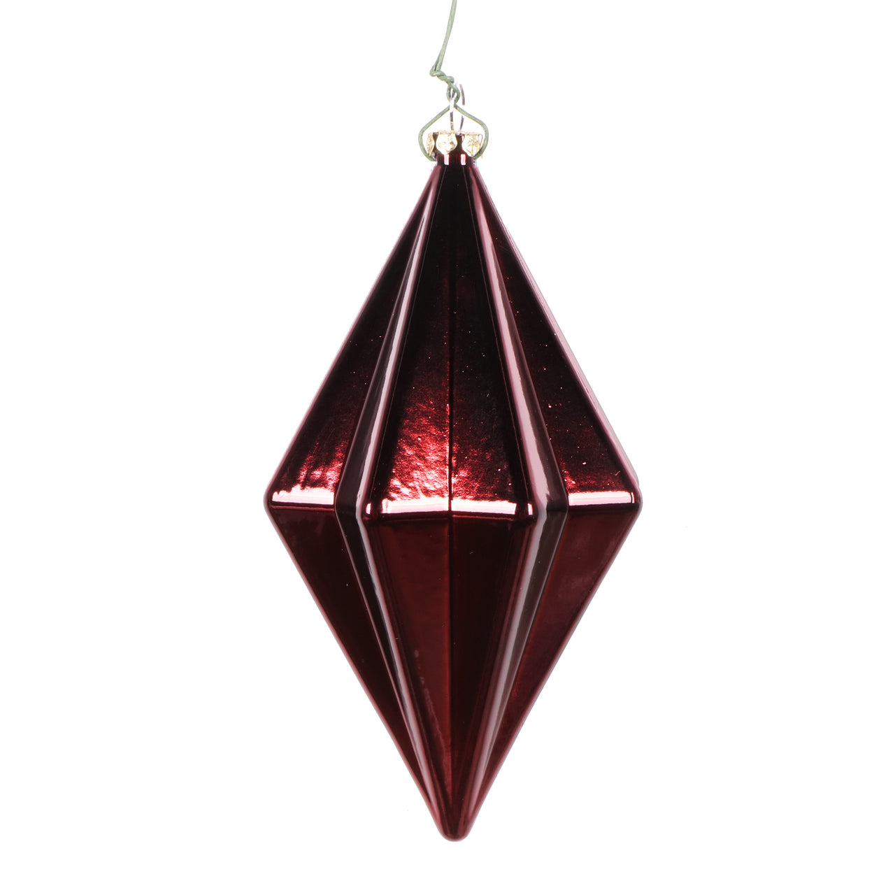 5.5" Burgundy Shiny Finial Orn