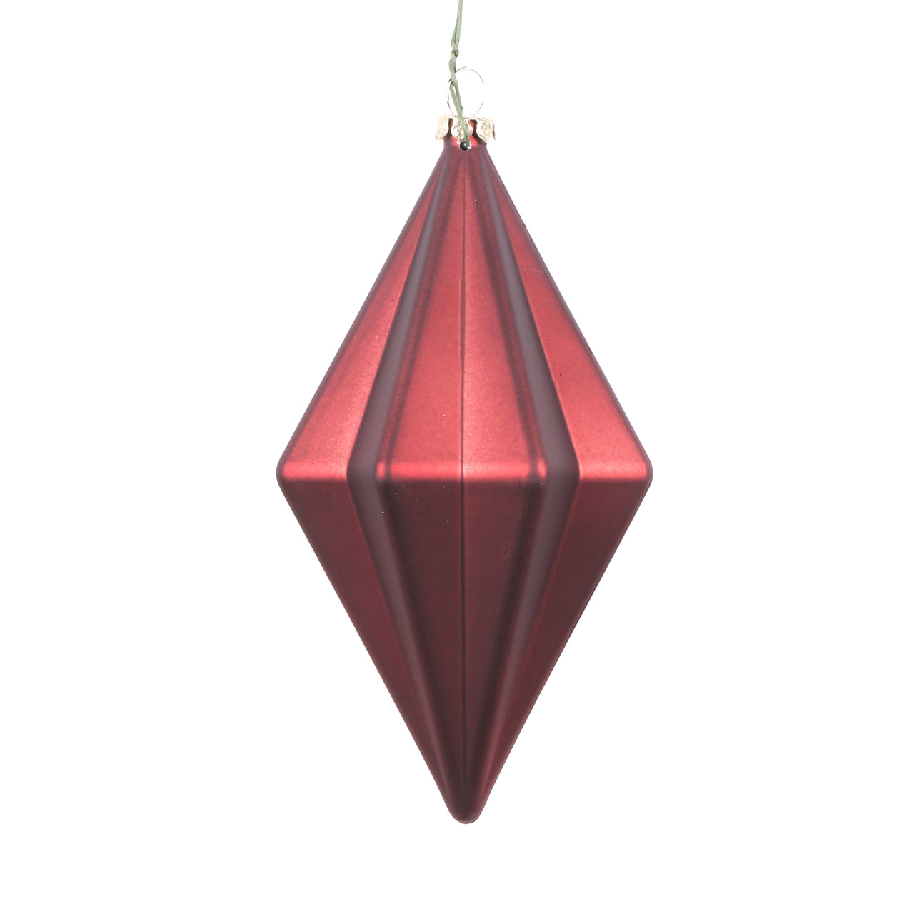 5.5" Burgundy Matte Finial Orn