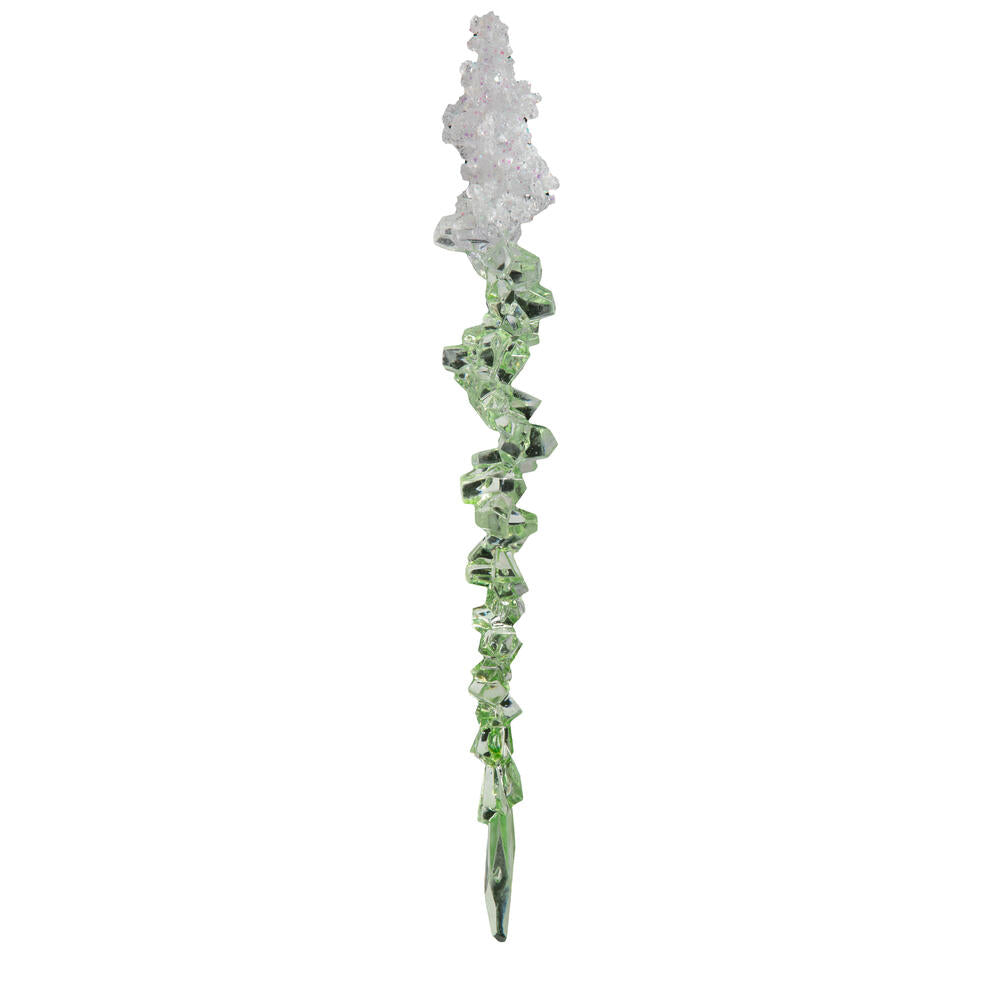 10" Light Green Icicle Ornament