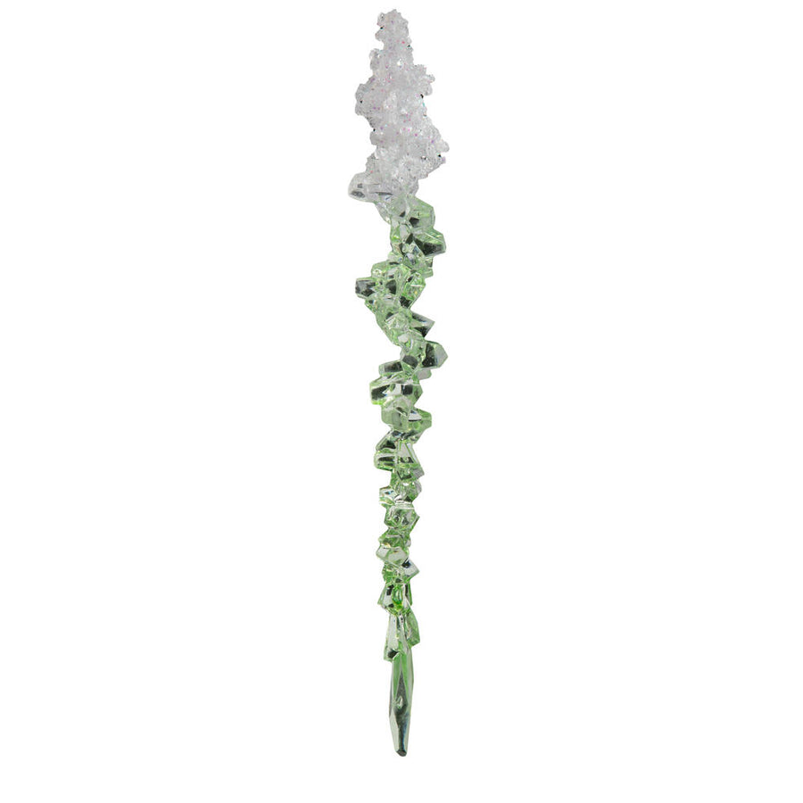 10" Light Green Icicle Ornament