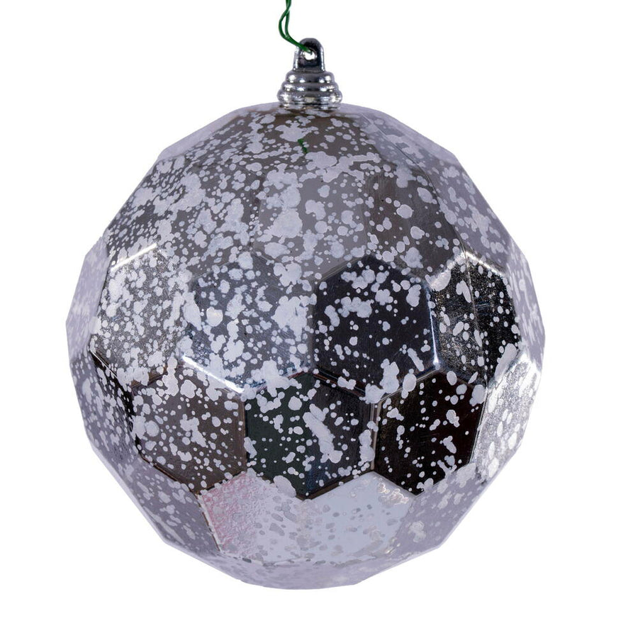 4.75" Silver Honeycomb Mercury Orn