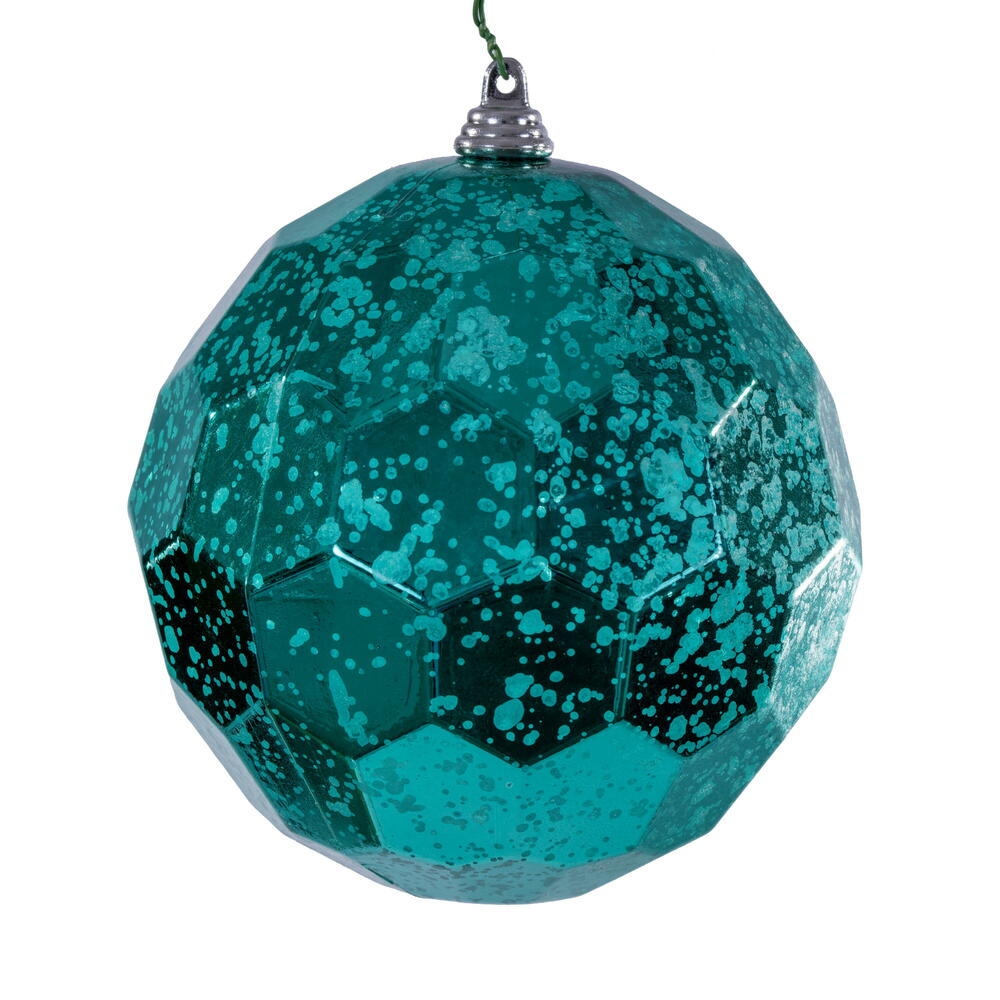 4.75" Teal Honeycomb Mercury Orn