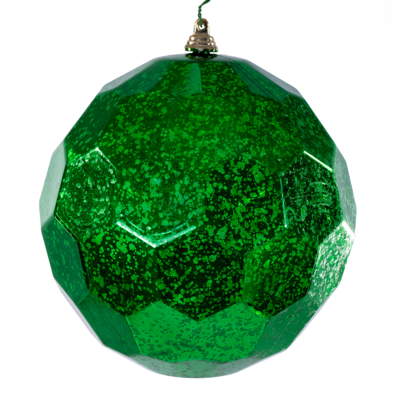 6" Green Honeycomb Mercury Orn