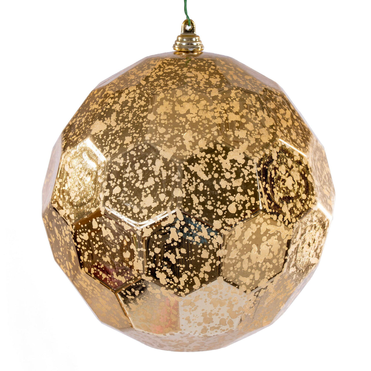 6" Gold Honeycomb Mercury Orn