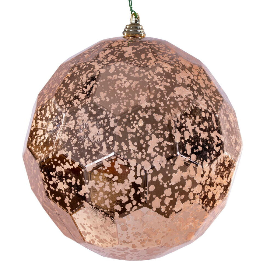 6" Rose Gold Honeycomb Mercury Orn