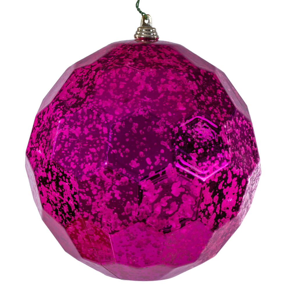 6" Fuchsia Honeycomb Mercury Orn