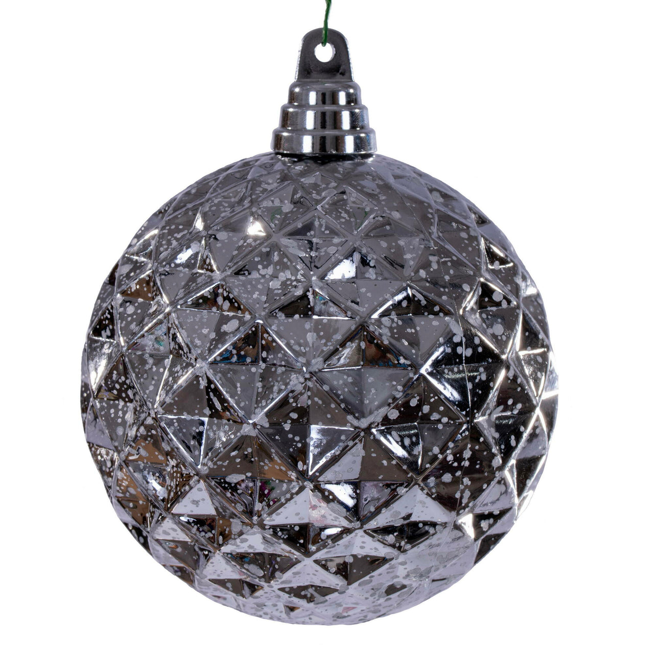 4.75" Silver Diamond Mercury Orn