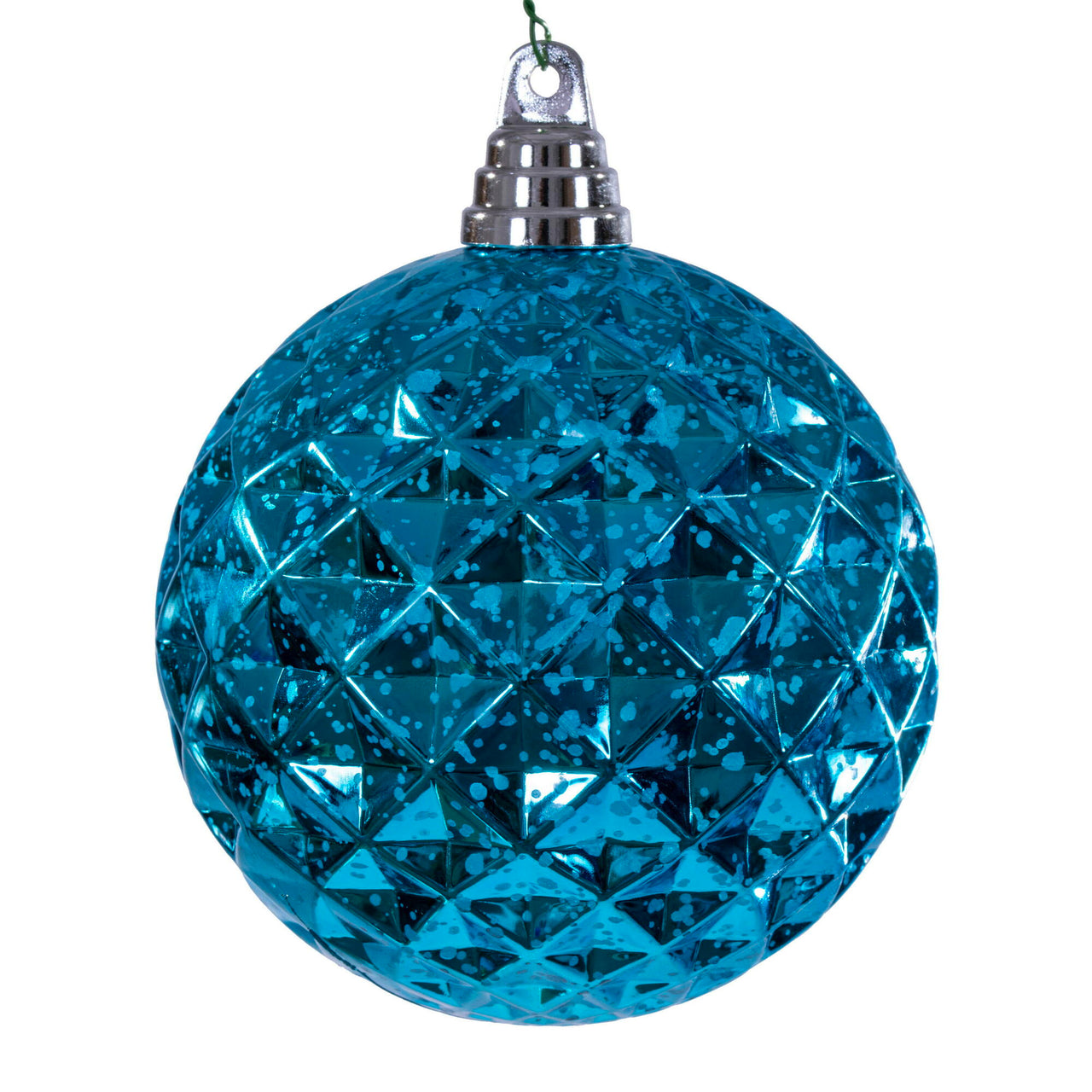 4.75" Turquoise Diamond Mercury Orn