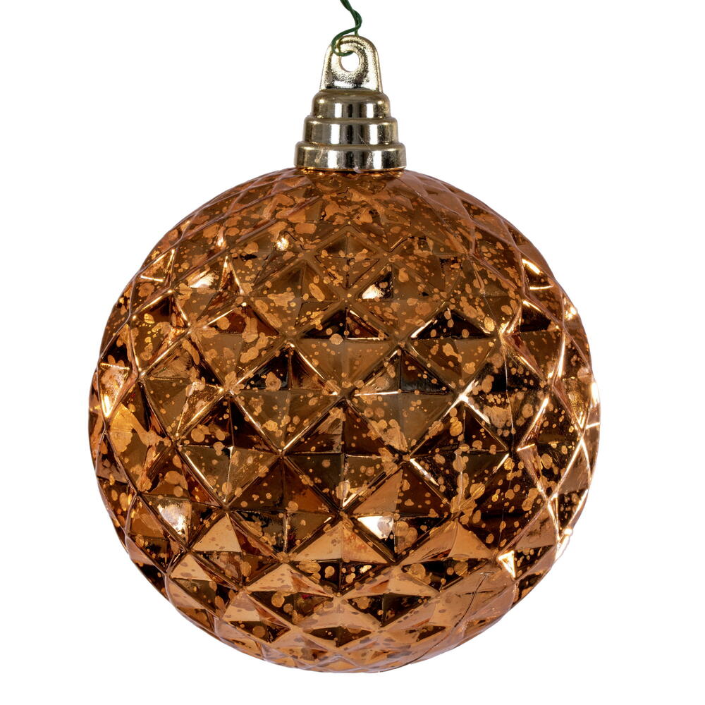 4.75" Burnish Orange Diamond Orn