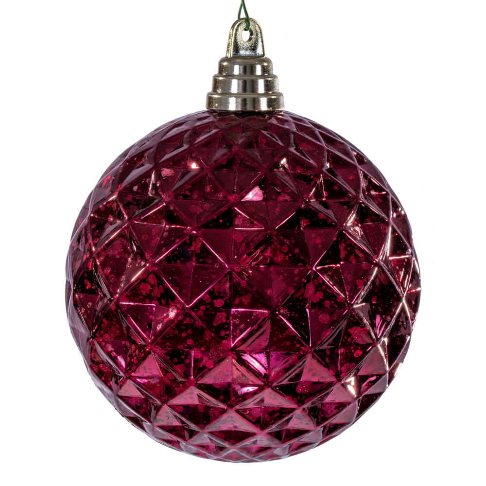 4.75" Burgundy Diamond Mercury Orn