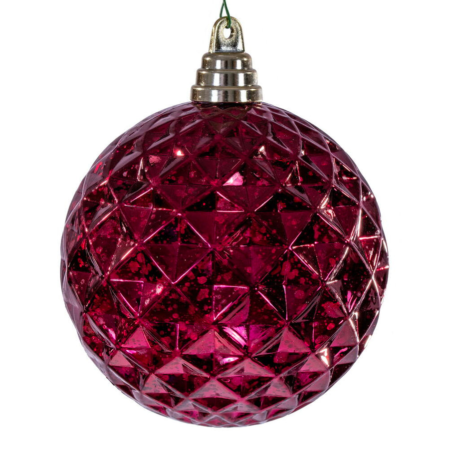 4.75" Burgundy Diamond Mercury Orn