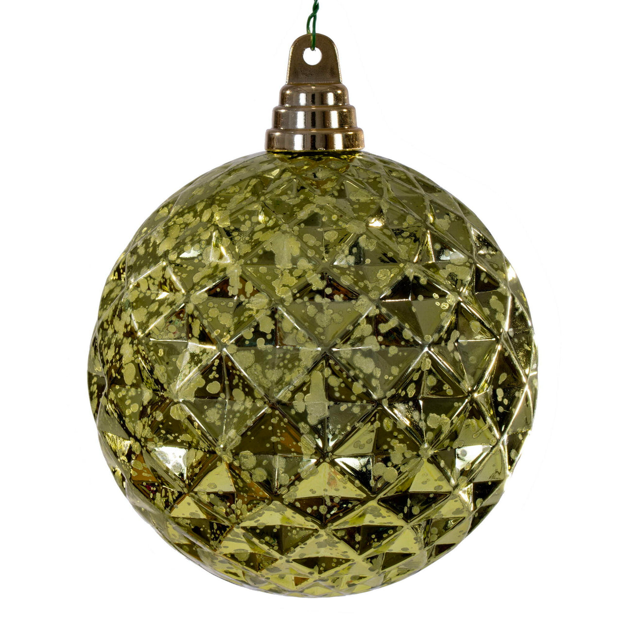 4.75" Lime Diamond Mercury Orn