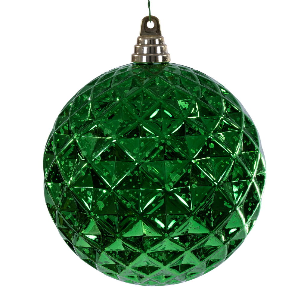 6" Green Diamond Mercury Orn