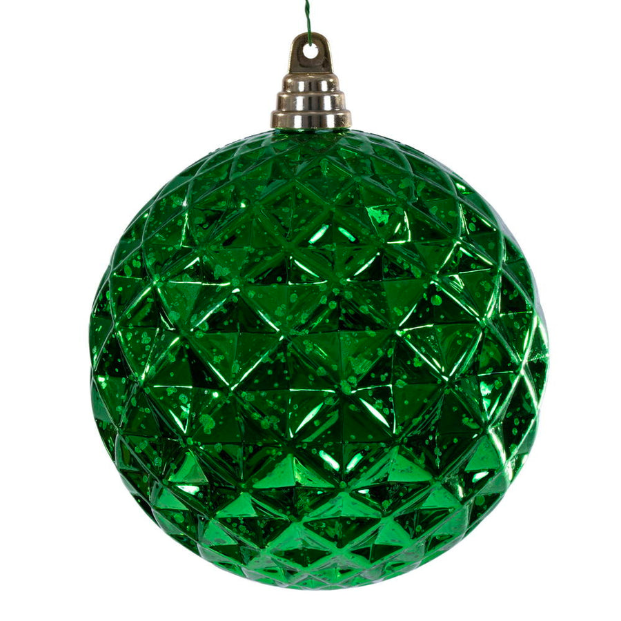 6" Green Diamond Mercury Orn