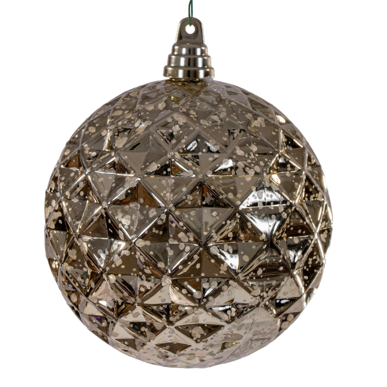 6" Champagne Diamond Mercury Orn