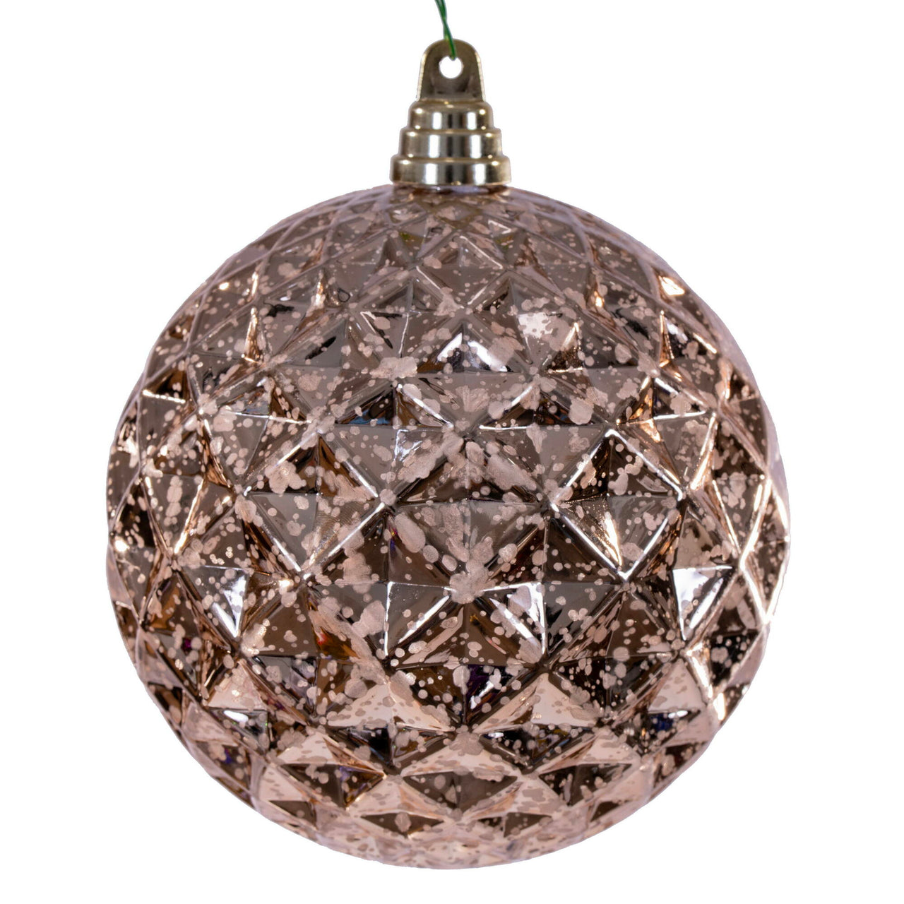 6" Rose Gold Diamond Mercury Orn