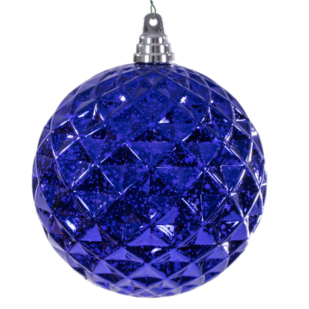 6" Purple Diamond Mercury Orn