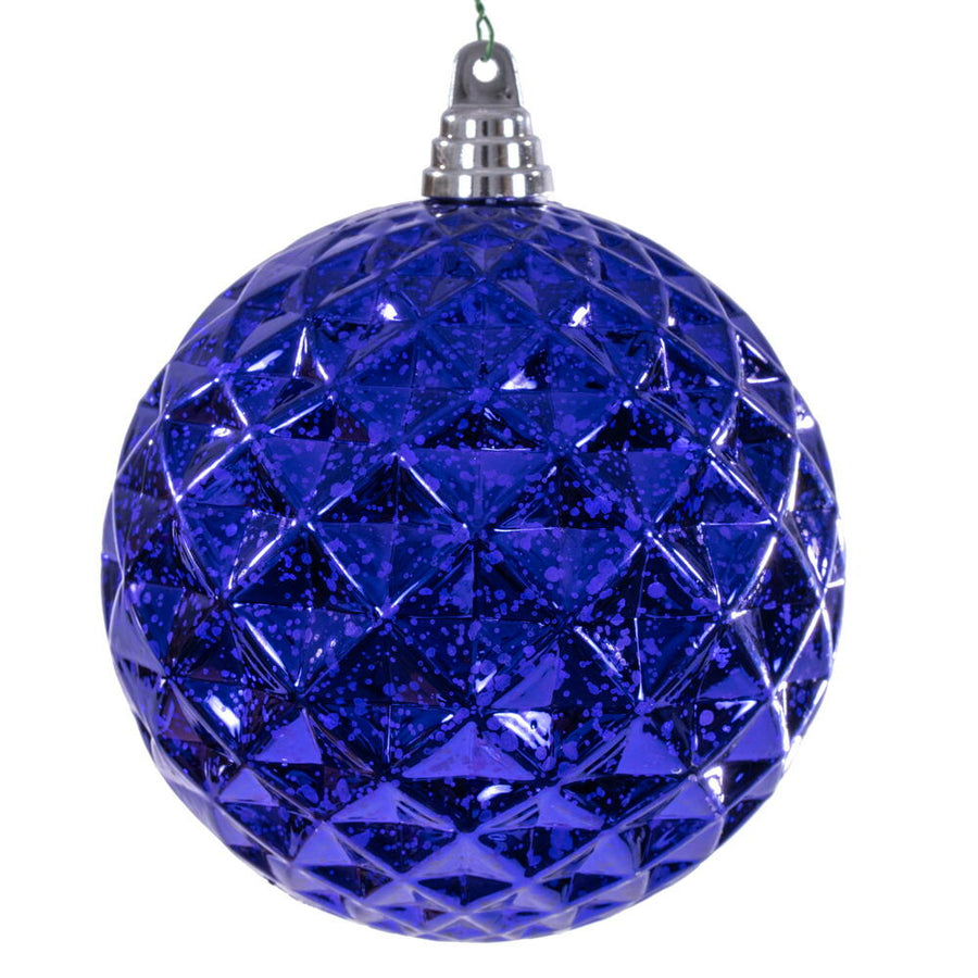 6" Purple Diamond Mercury Orn
