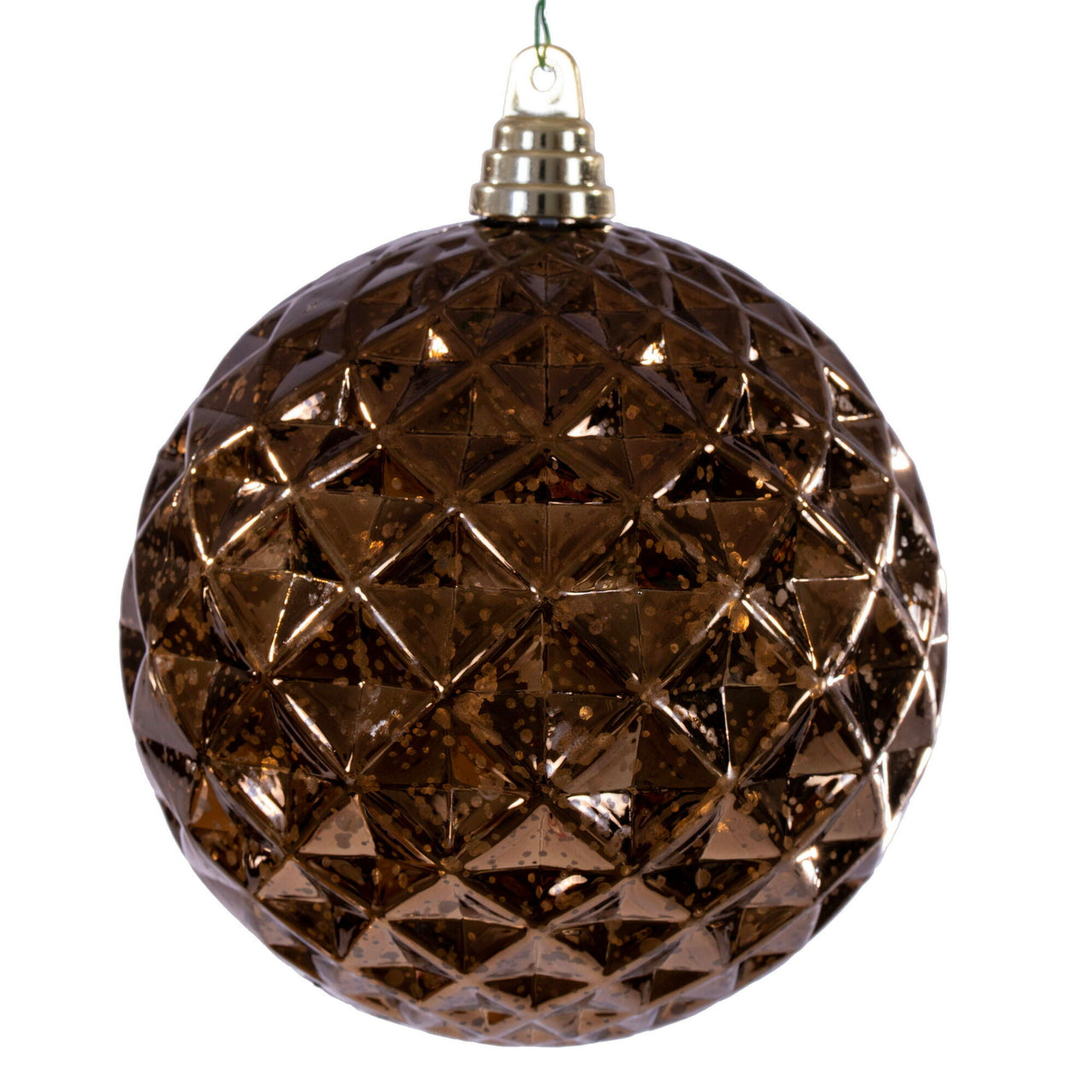 6" Mocha Diamond Mercury Orn