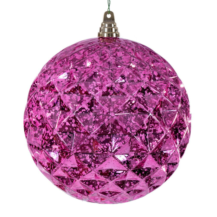6" Pink Diamond Mercury Orn
