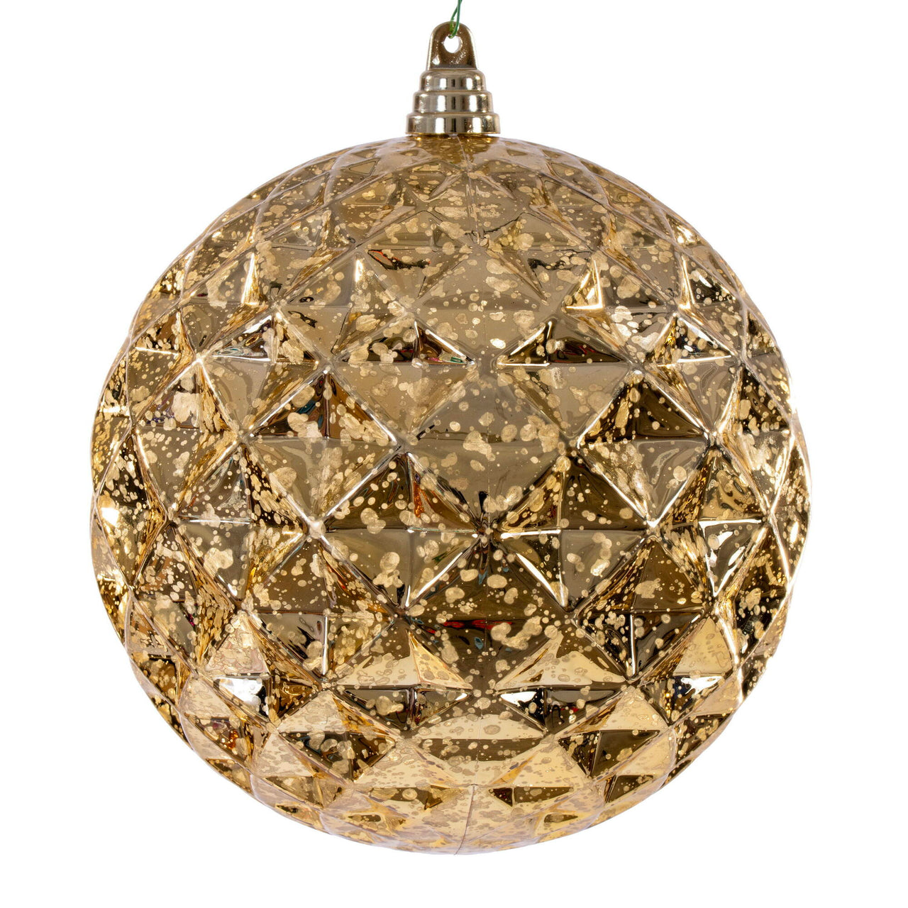 8" Gold Diamond Mercury Ornament