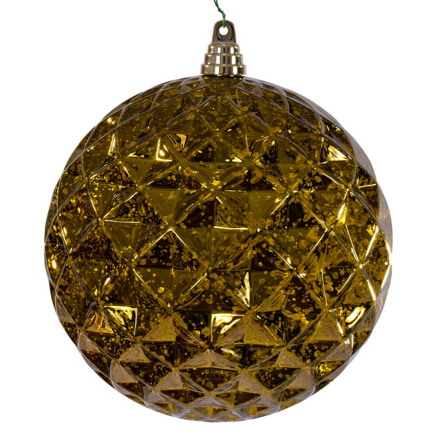 8" Olive Diamond Mercury Ornament