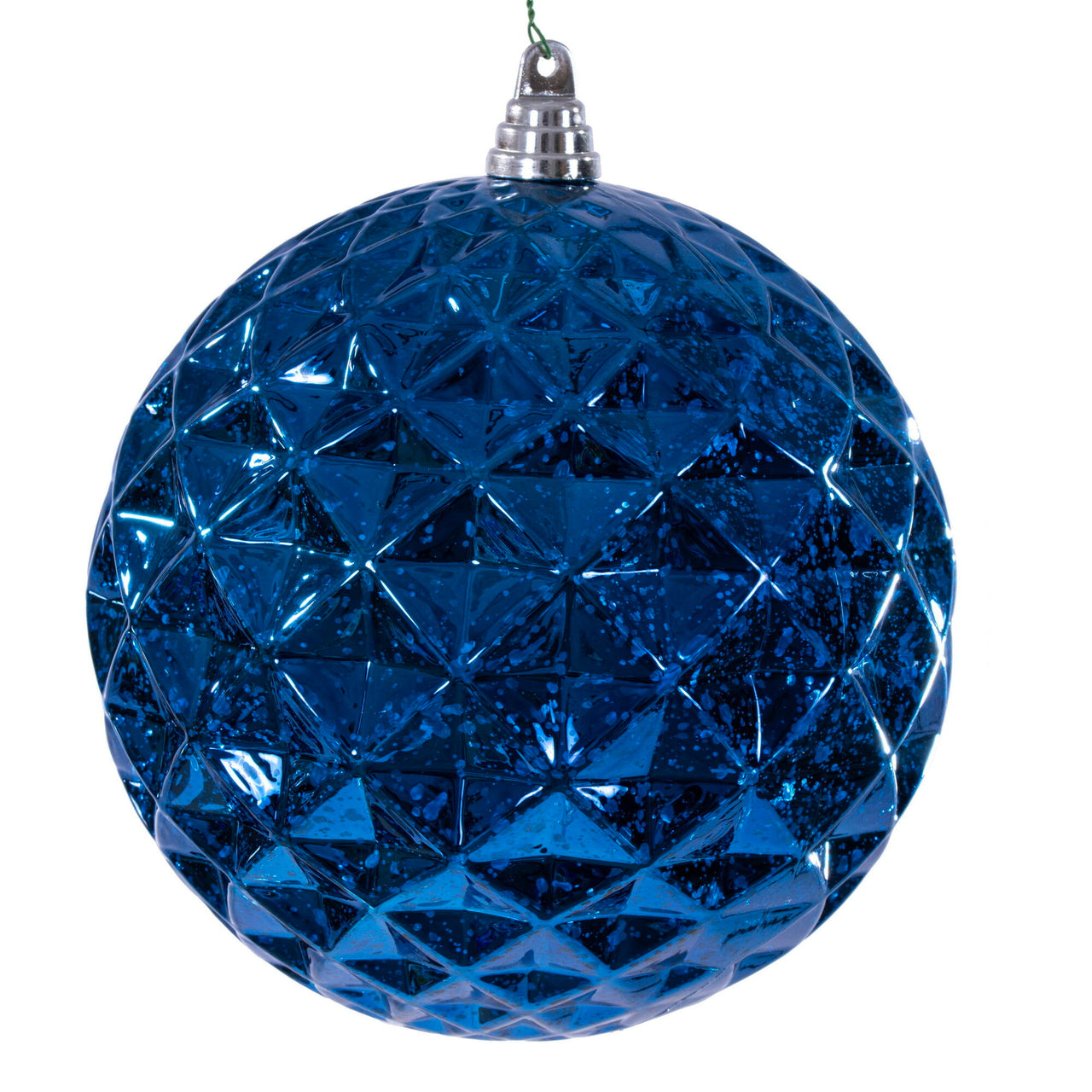 8" Midnight Blue Diamond Mercury Orn