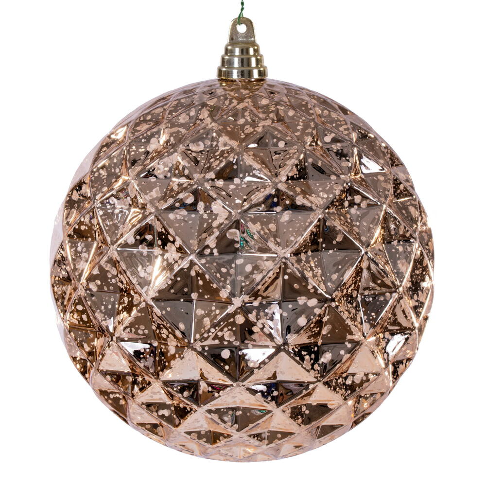 8" Rose Gold Diamond Mercury Ornament