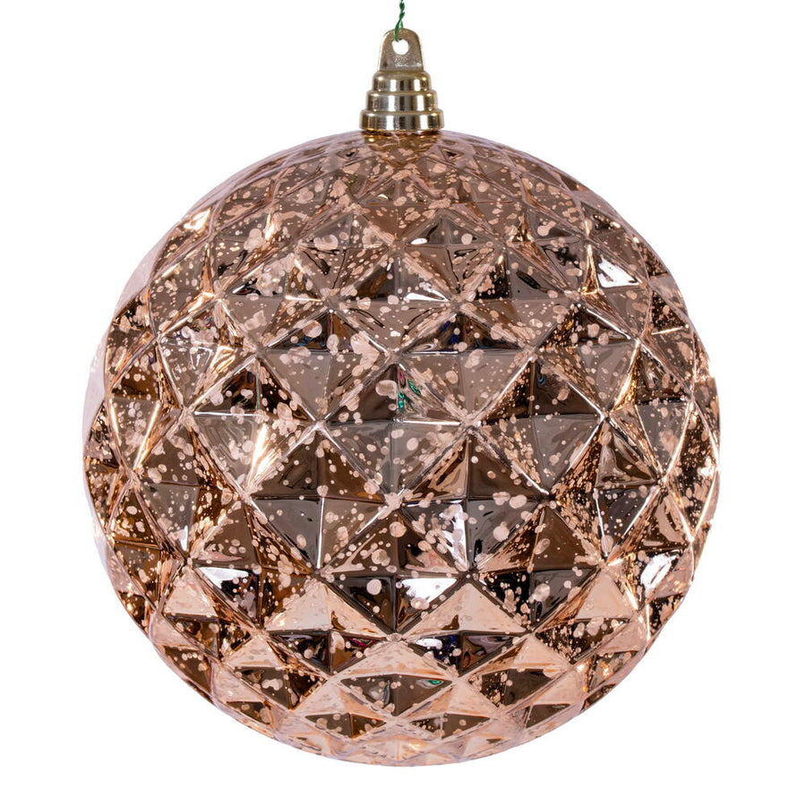 8" Rose Gold Diamond Mercury Ornament