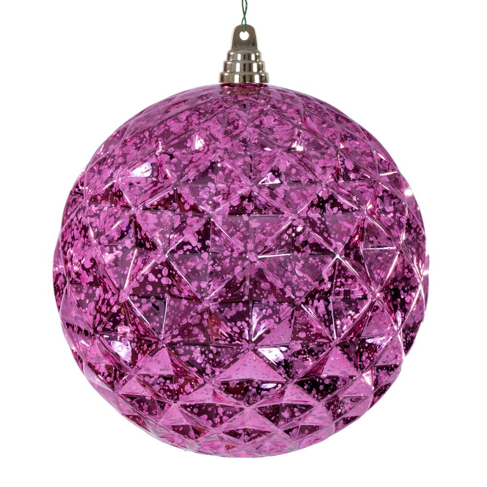 8" Pink Diamond Mercury Ornament