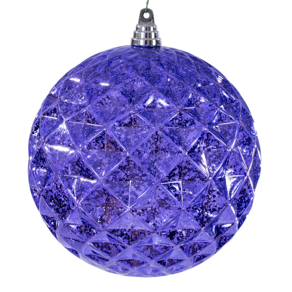 8" Lavender Diamond Mercury Ornament