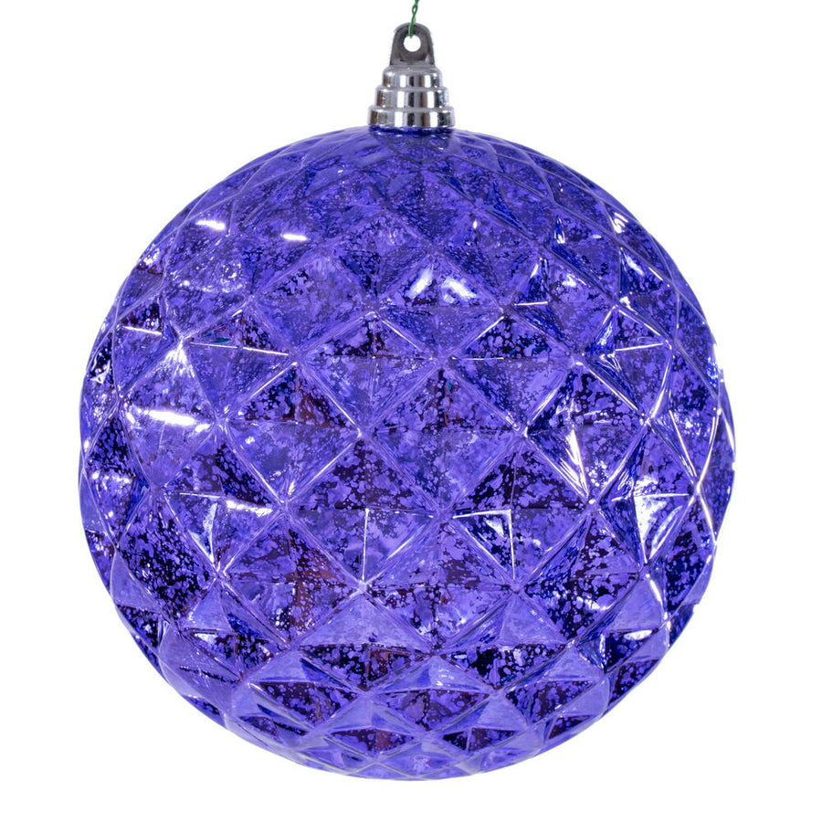 8" Lavender Diamond Mercury Ornament