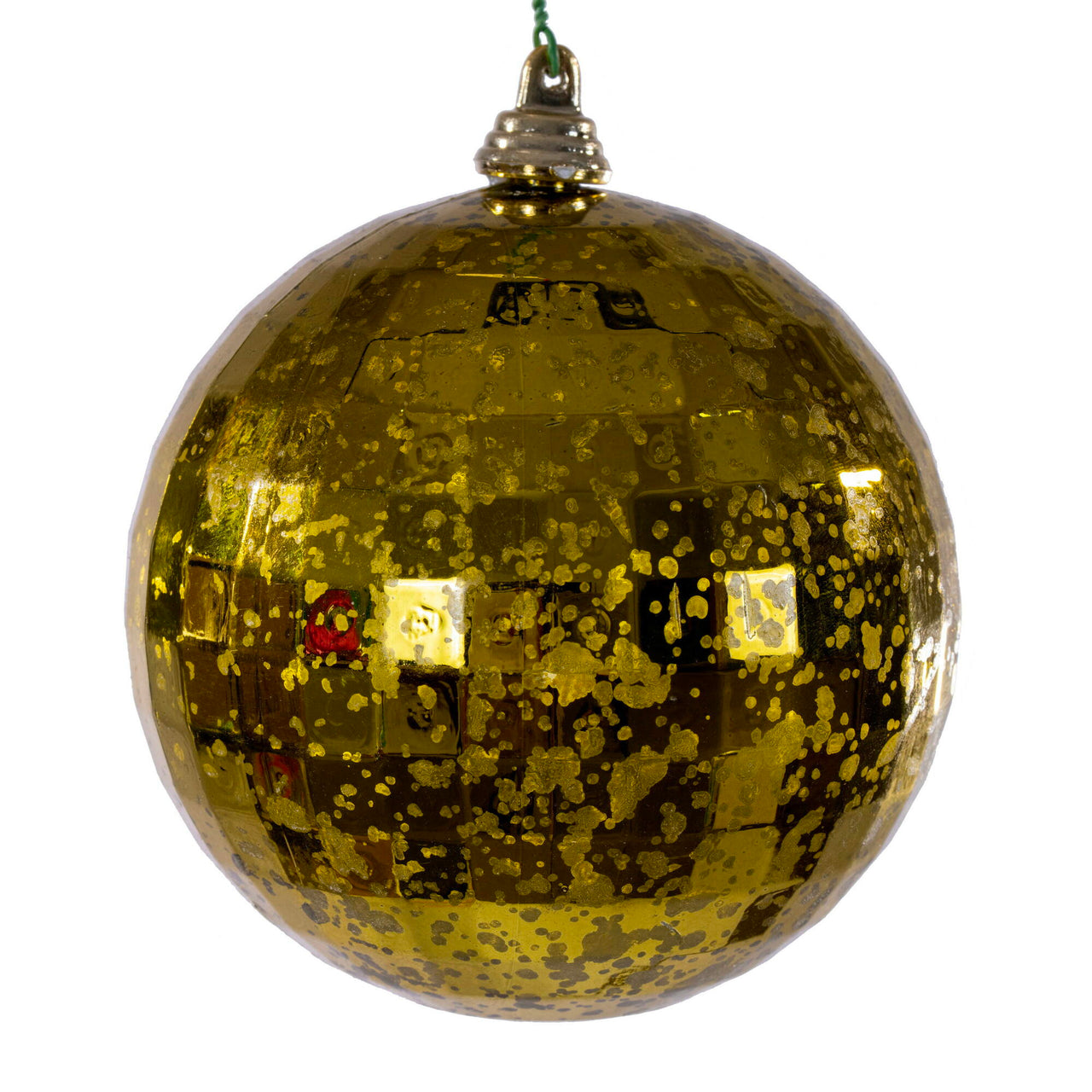 4" Olive Mirror Mercury Orn