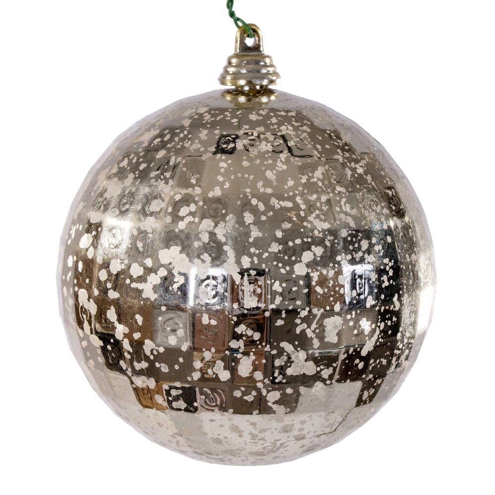 4" Champagne Mirror Mercury Orn