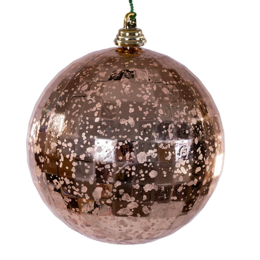4" Rose Gold Mirror Mercury Orn