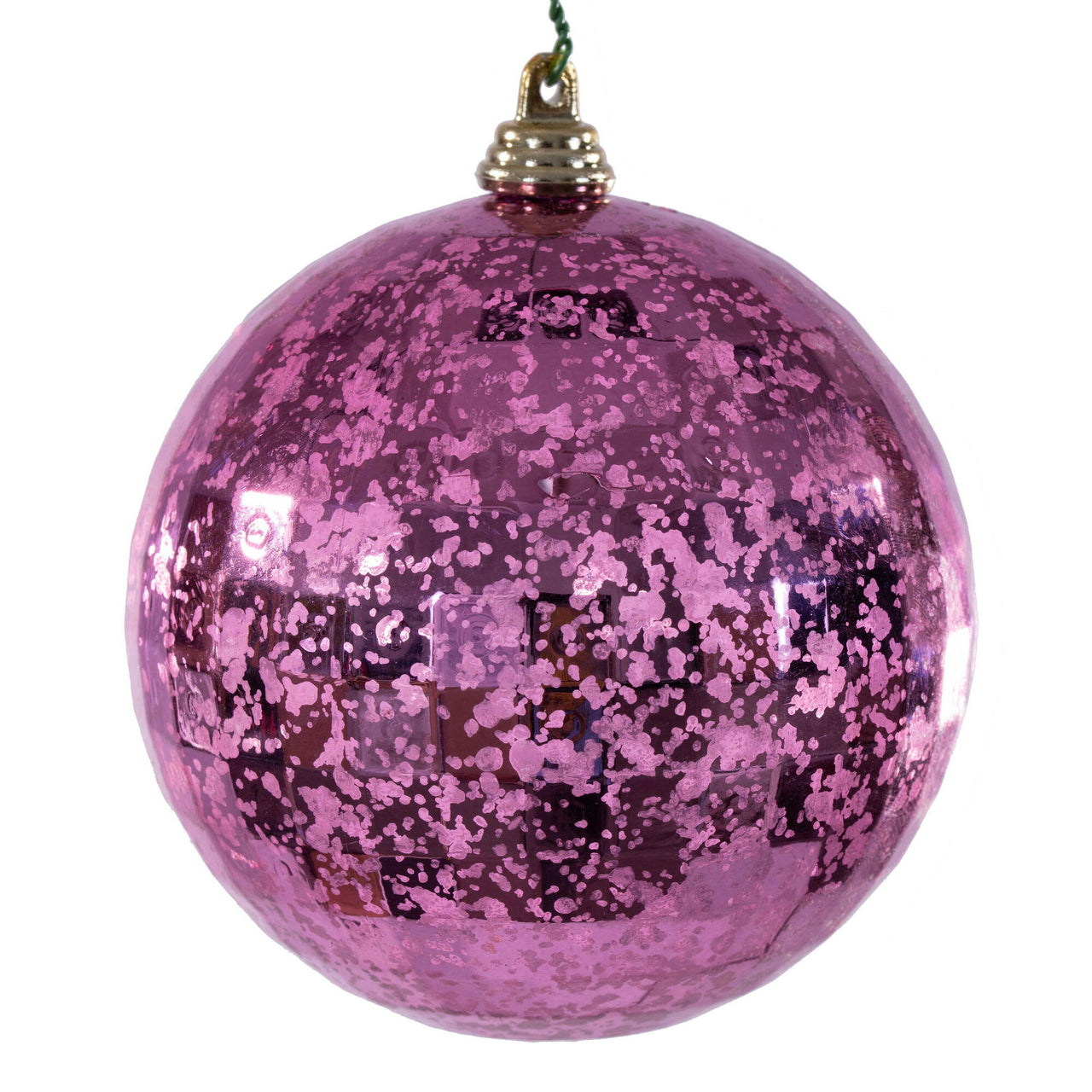 4" Pink Mirror Mercury Orn