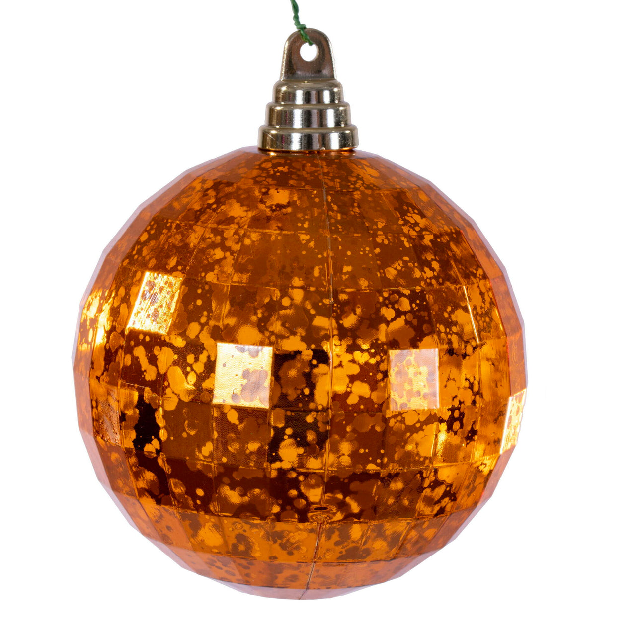 4.75" Burnish Orange Mirror Mer Orn
