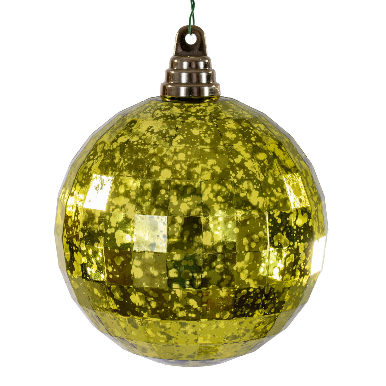 4.75" Lime Mirror Mercury Orn