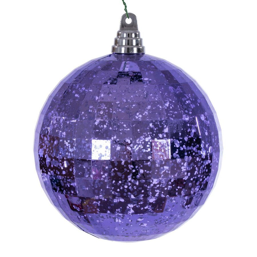 6" Lavender Mirror Mercury Orn