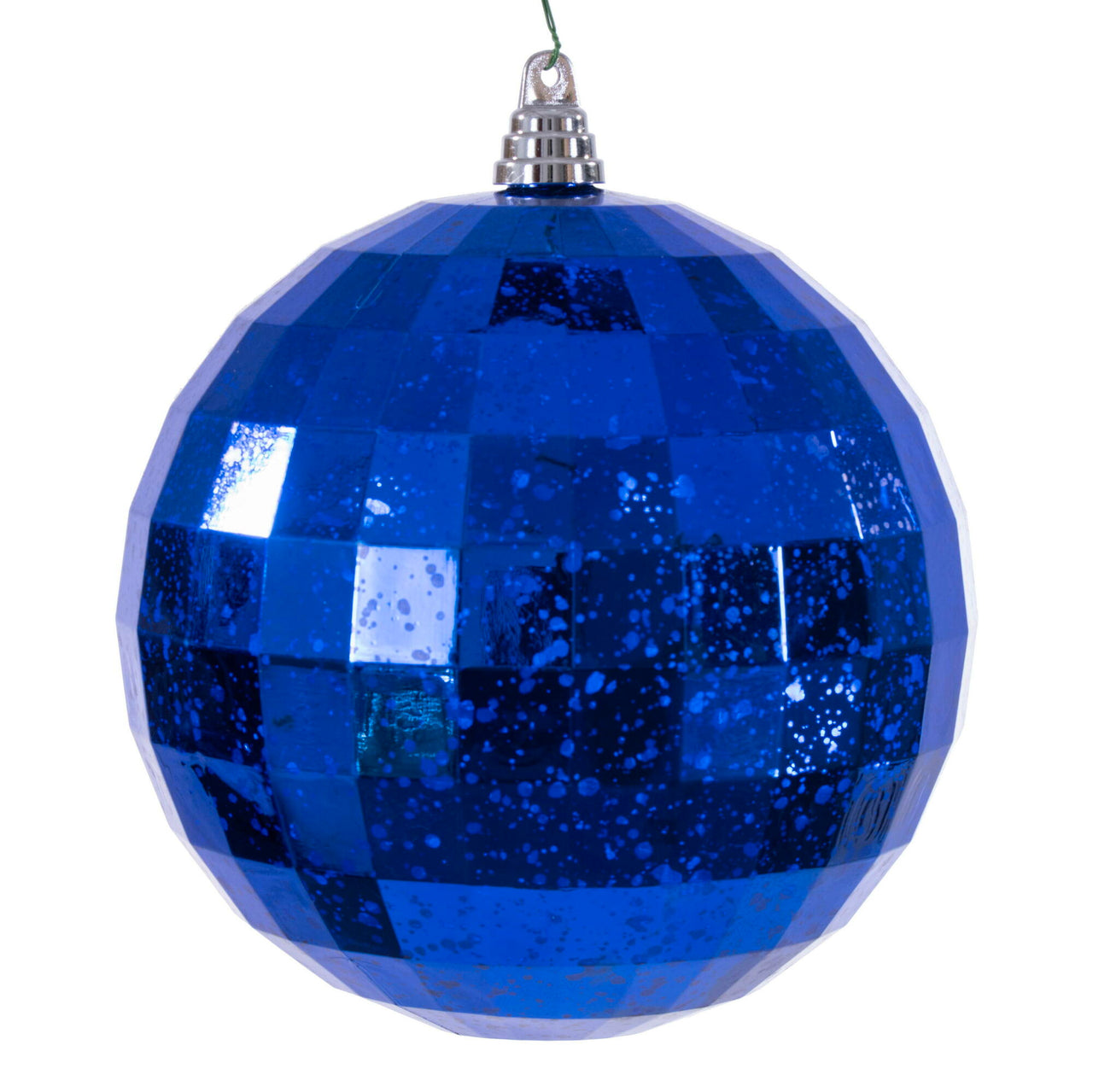 8" Blue Mirror Mercury Ornament