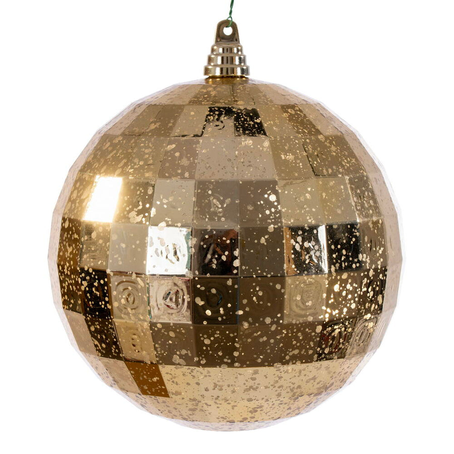 8" Gold Mirror Mercury Ornament