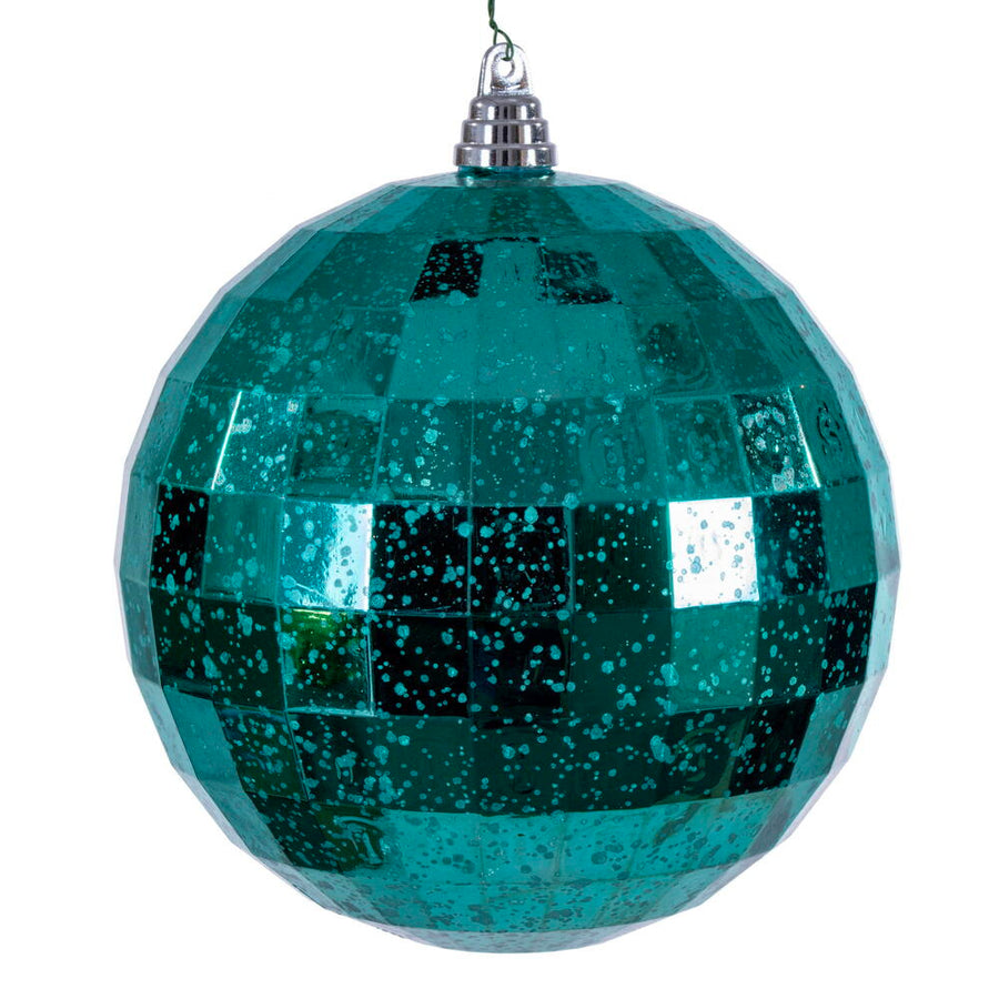 8" Teal Mirror Mercury Ornament