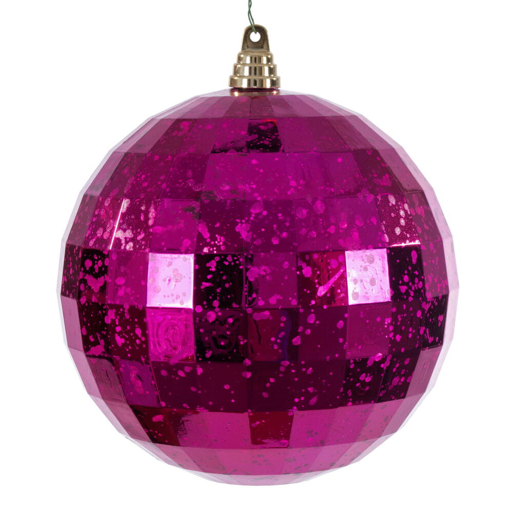 8" Fuchsia Mirror Mercury Ornament