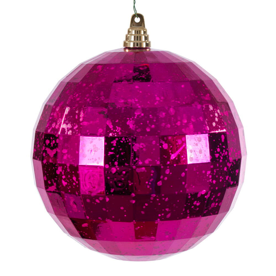 8" Fuchsia Mirror Mercury Ornament