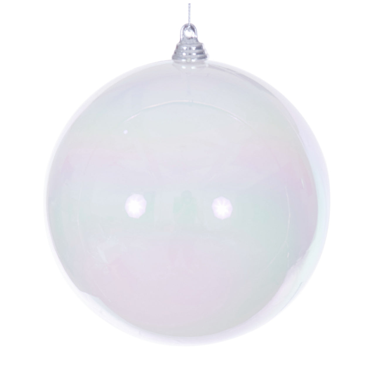 4.75" White Iridescent Ball