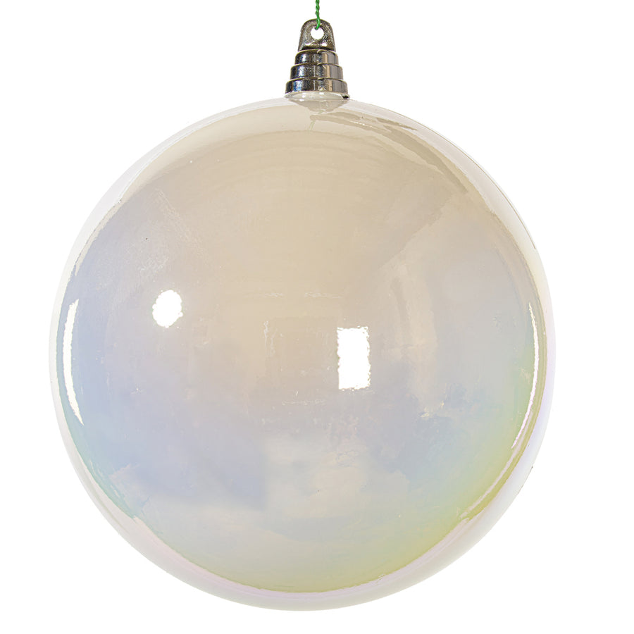 8" White Iridescent Ball