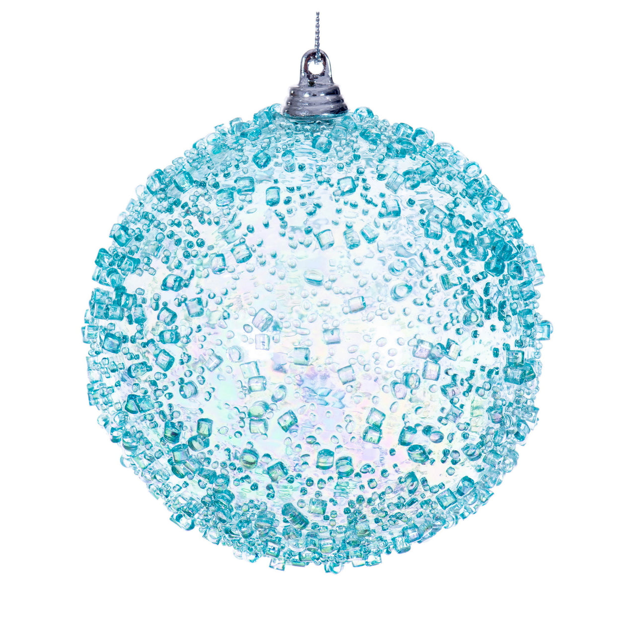 4" Baby Blue Iridescent Bead Ball