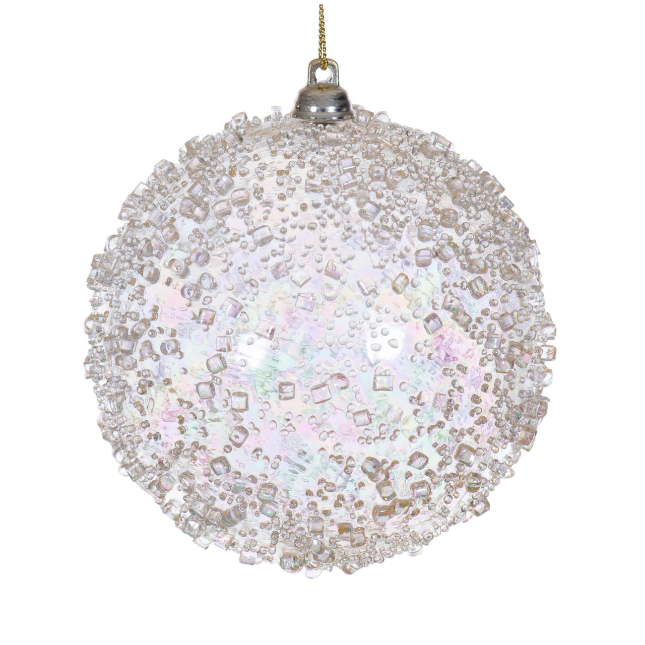 4" Champagne Iridescent Bead Ball